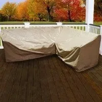All Weather Outdoor Furniture Cover - 6 Piece Sectional Left Weighted