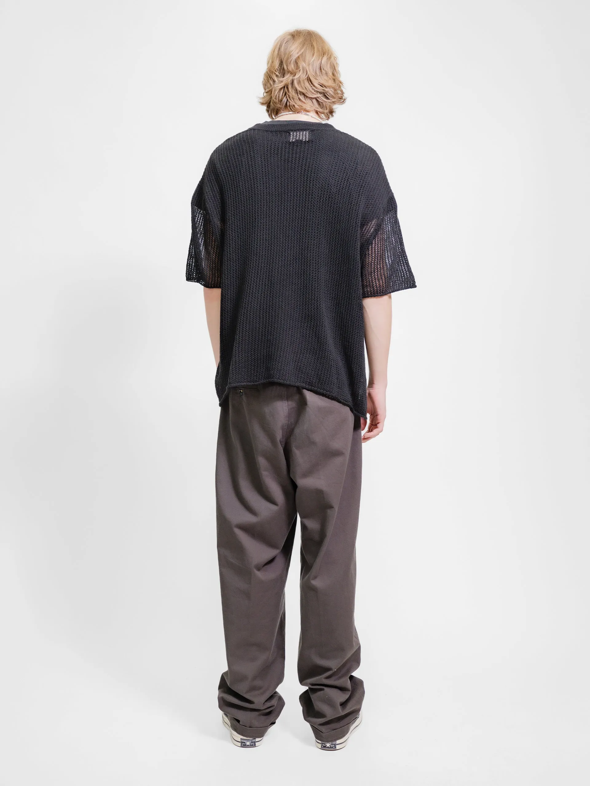 Beach Brains Mesh Knit Tee Black