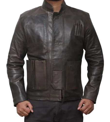 Harrison Ford Star Wars Han Solo the Force Awakens Leather Jacket | Harrison Ford Star Wars Leather Jacket