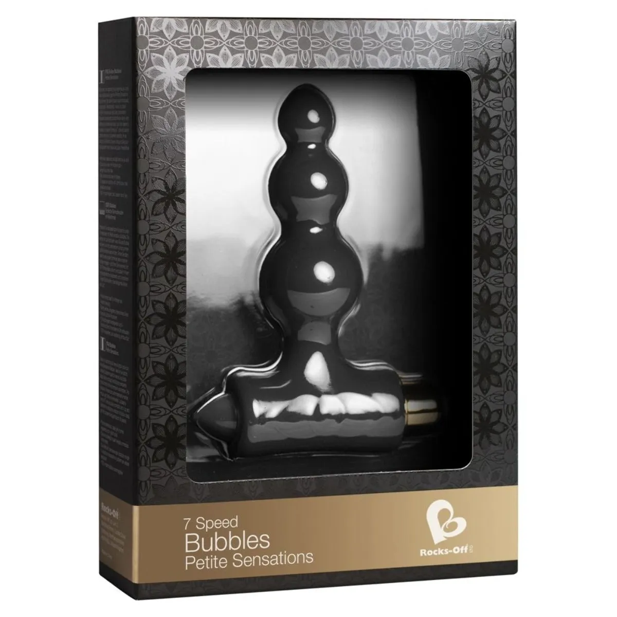 Rocks Off Petite Sensations Bubbles Vibrating Butt Plug Black
