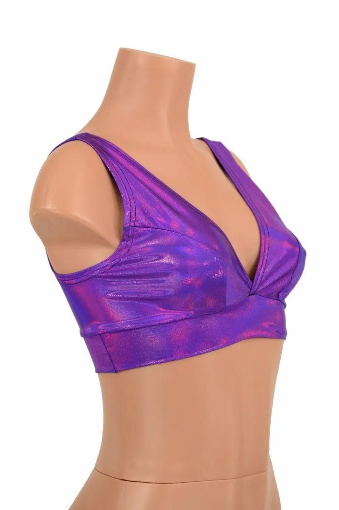 Starlette Bralette in Grape Holographic
