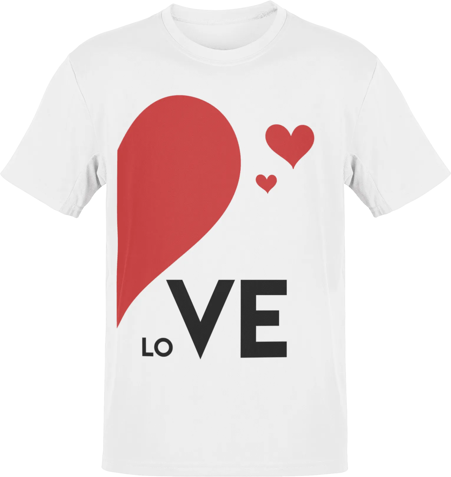 Valentines Love Adult Left T-Shirt