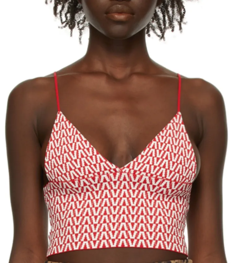 VALENTINO - monogram knitted vest top